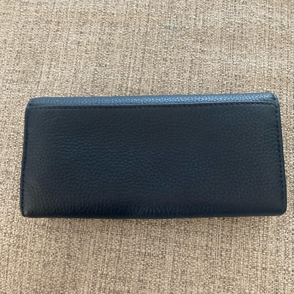 Michael Kors navy blue with silver hardware wallet - Picture 2 of 7